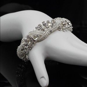 Stunning Austrian Crystal and Chain Bracelet